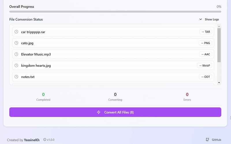 Progress tracking interface